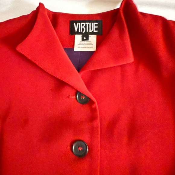 Classic vintage dressage style figure flattery Cranberry red jacket - Picture 5 of 12